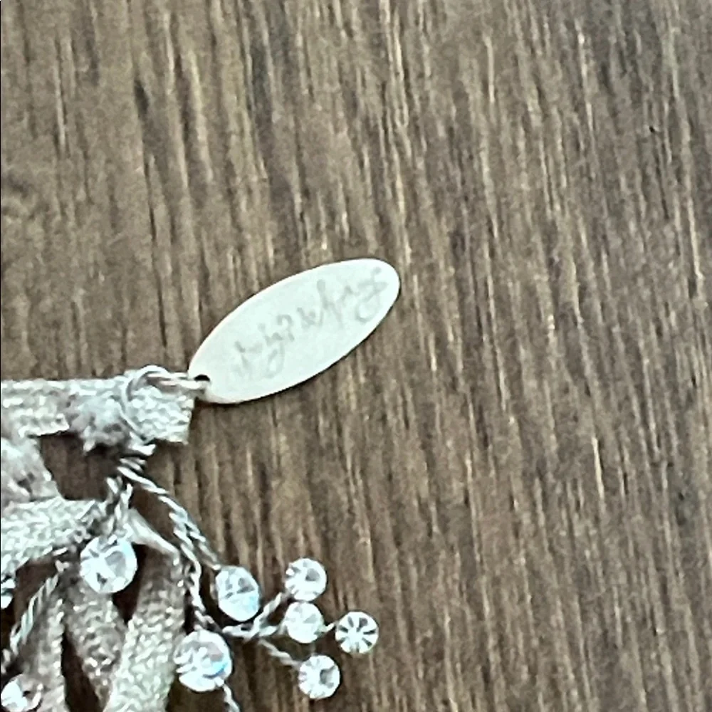 Anthropologie BHLDN Silver Crystal Halo Headpiece – Bridal / Prom / Formal – NEW